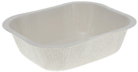 Pactiv Evergreen - 16.8 oz. White Pressware® Classic Stoneware™ Dual-Ovenable Paperboard Tray, with Brown Specks, 200/cs - PCS5615