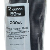 Pactiv Evergreen - 2 Oz Black Plastic Portion Cup, Pack of 2400 - YS200E