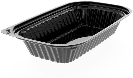 Pactiv Evergreen - 20 Oz Black Medium Deep Plastic Container, Pack of 672 - Y95980K