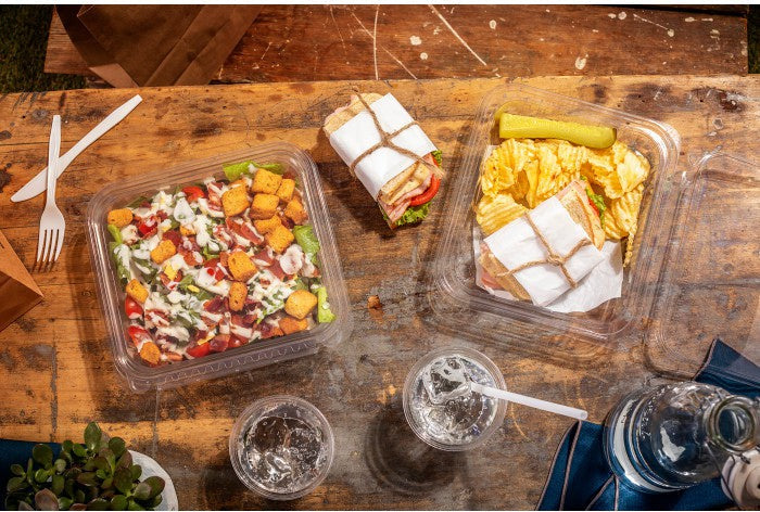 Pactiv Evergreen - 20 oz. Clear, Tamper Evident Recycled Plastic Hinged Deli Container, 234/cs - TEHL7X620