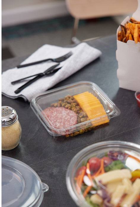 Pactiv Evergreen - 20 oz. Clear, Tamper Evident Recycled Plastic Hinged Deli Container, 234/cs - TEHL7X620