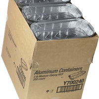 Pactiv Evergreen - 3 Lb. Oblong Aluminum Takeout Container, 250/cs - 7002-40