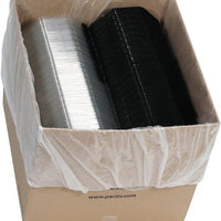 Pactiv Evergreen - 32 Oz 4-Compartment RPET Hinged Lid Octagon Take Out Container with Black Base and Clear Lid, 150/Cs - 13173