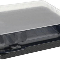 Pactiv Evergreen - 36 Oz 8" X 8" Dual Color SmartLock® Hinged Lid Snack Box Container, Black/Clear, 135 Count - YEH896170000