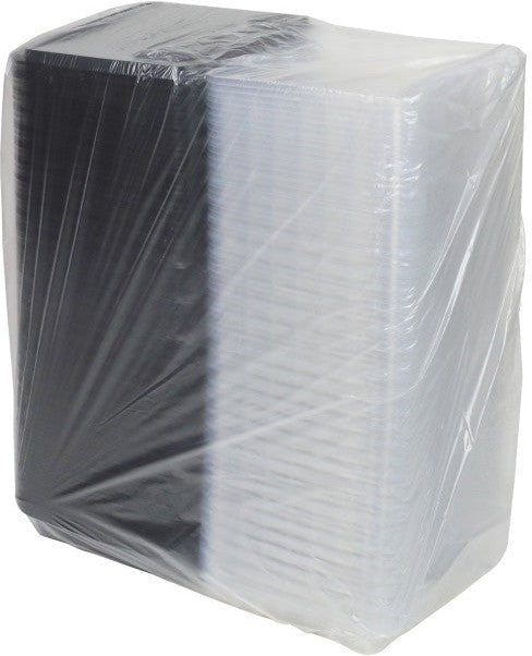 Pactiv Evergreen - 36 Oz 8" X 8" Dual Color SmartLock® Hinged Lid Snack Box Container, Black/Clear, 135 Count - YEH896170000