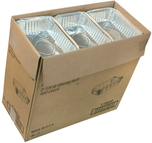 Pactiv Evergreen - 36 Oz Oblong Aluminum Takeout Container, 400/Cs - Y78830 (Special Order Item)