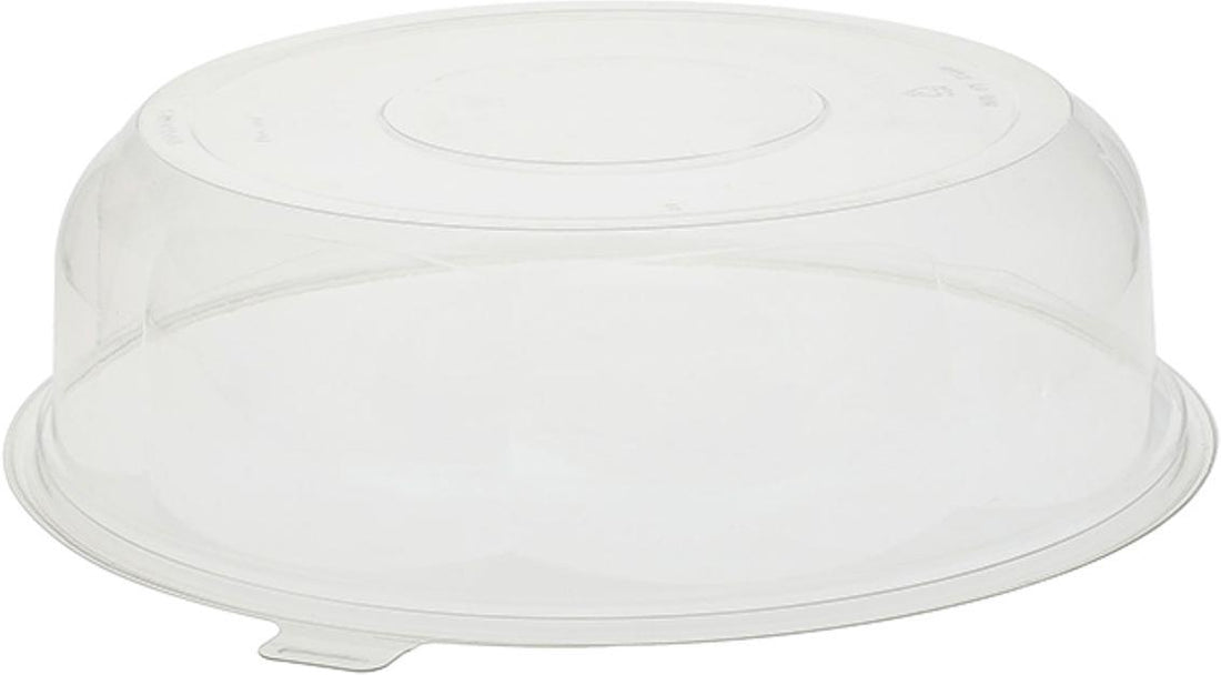 Pactiv Evergreen - 3.5” PET Clear Dome Lid for 12" Caterware Tray, 50/Cs - YNLP12350RD