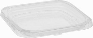 Pactiv Evergreen - 4" Clear Recycled Plastic Square Flat Lid, 960/Cs - YY4SFLTR