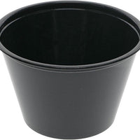 Pactiv Evergreen - 4 oz. Black, Plastic Portion Cup, Pack of 2400 - YS400E