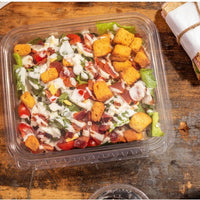 Pactiv Evergreen - 48 Oz Shallow Tamper Evident Recycled Plastic Hinged Deli Container, 150 Count - TEHL8X848