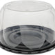 Pactiv Evergreen - 4.25" Swirl Dome and 8" Black Cake Base for 6" Cake, 100/Cs - 8B425S
