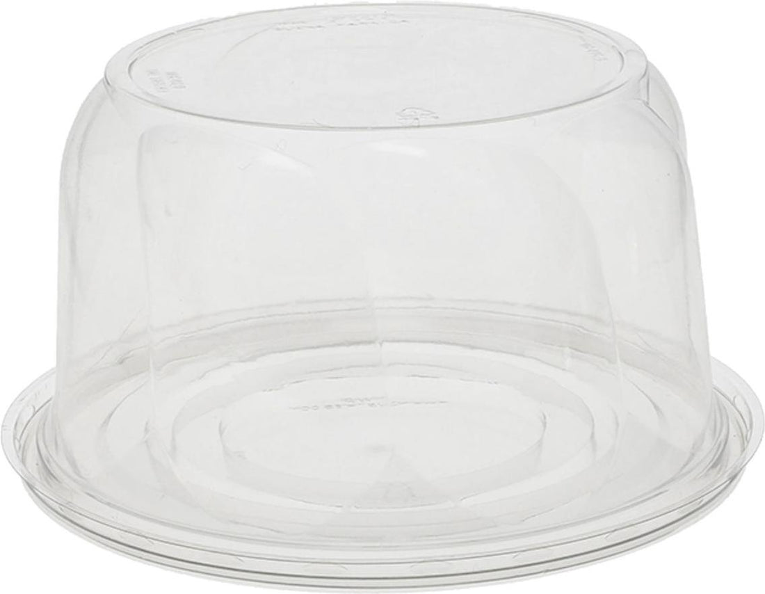 Pactiv Evergreen - 4.3" Swirl Dome Lid and Base for 6" Cake, 100/Cs - 8B425SC