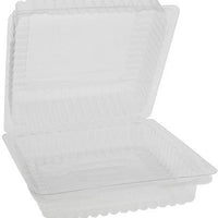 Pactiv Evergreen - 6 X 6 X 2.4" Clear, Hinged Lid Bakery Container, Pack of 150 - YTV0205NPZ