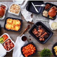 Pactiv Evergreen - 6 x 6 x 3" White, MFPP Hinged Lid Container, 400/cs - YCN806000000