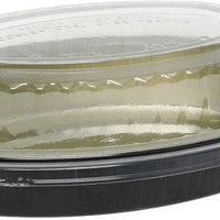 Pactiv Evergreen - 6.88" X 4.56" X 3" Aluminum Carry-Out Container, Black And Gold Base With Clear Dome, Pack of 100 - Y6707WPSFG