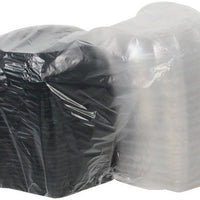 Pactiv Evergreen - 7" Black/Clear, Dual Color SmartLock® Hinged Lid Hexagon Container, Pack of 120 - YEH891700000