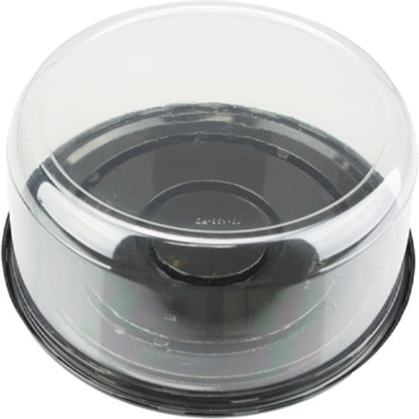 Pactiv Evergreen - 8"Tall Smooth Wall 9"Dome with Black Base Cake Stand,100/Cs - 10B438PD (Special Order Item)