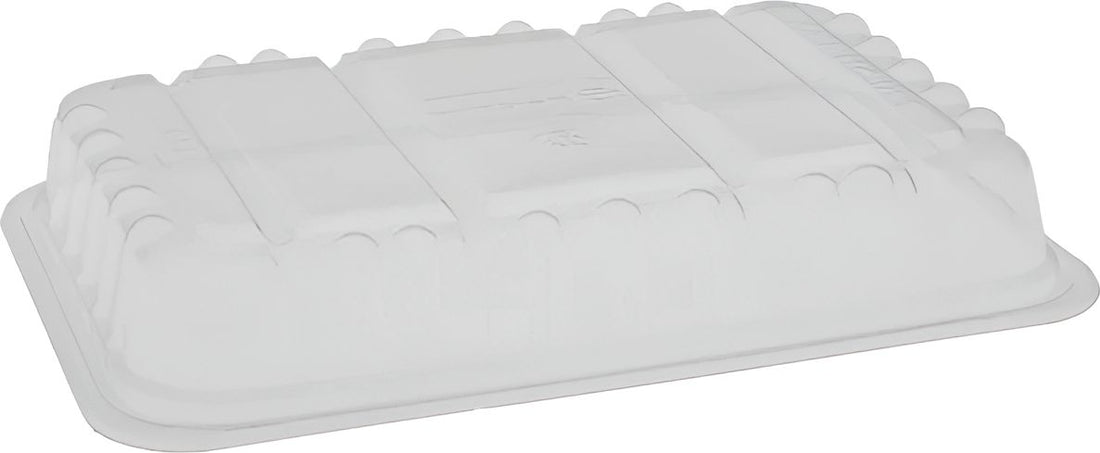 Pactiv Evergreen - 8.25" x 5.63" x 1.38" Clear PET Rectangular Plastic Tray, 1000/Cs - TV0002P (Special Order Item)