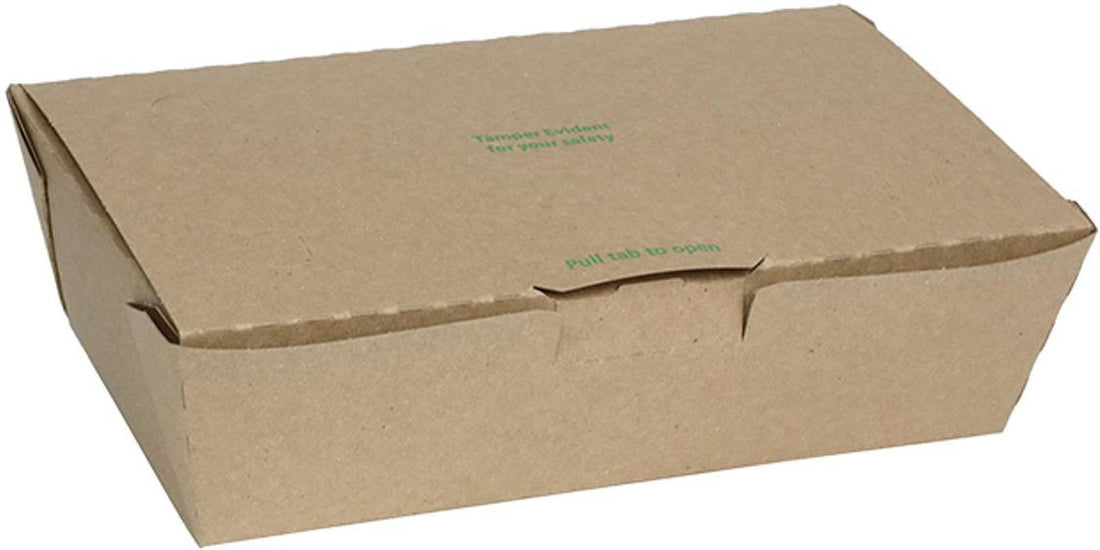 Pactiv Evergreen - 9.04" x 4.85" x 2.75", 78 Oz Tamper Evident Corrugated Catering Box, 162/cs - NOB04SKECTE