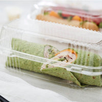 Pactiv Evergreen - 9.25" X 4.5" Clear SmartLock® Hinged Lid Hoagie Container, Pack of 250 - YCI810490000