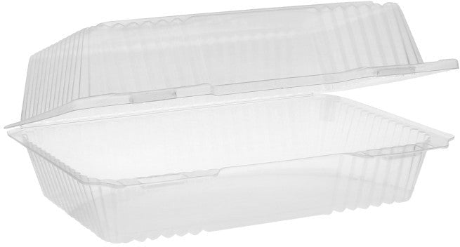 Pactiv Evergreen - 9.25 X 6.25 X 3.25" Clear, View™ SmartLock® Hinged Lid Container, Pack of 200 - YCI820400000
