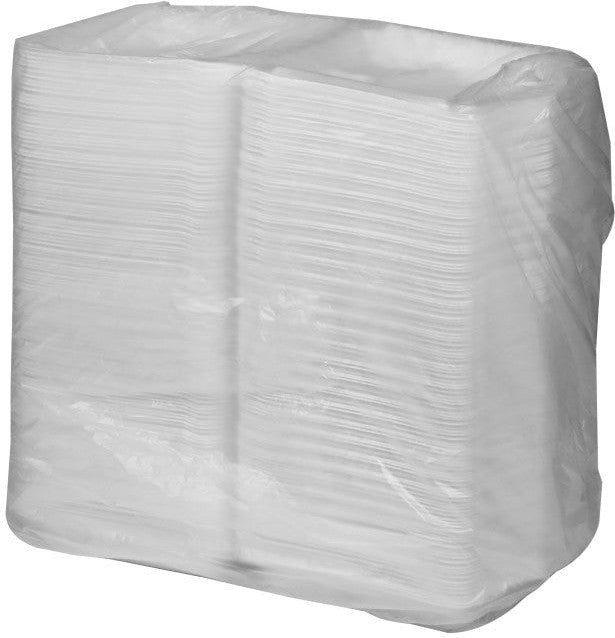 Pactiv Evergreen - 9.5 x 10.5 x 3.3" White PS Foam SmartLock® 3-Compartment Hinged Lid Container, 200/Cs - YHLW10030000