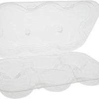 Pactiv Evergreen - 9.6 x 6.8 x 1.5” Clear, PET 6 Tart Hinged Lid Container, Pack of 250- TV0236P