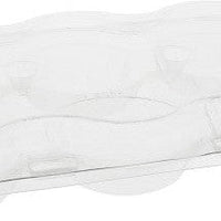 Pactiv Evergreen - 9.6 x 6.8 x 1.5” Clear, PET 6 Tart Hinged Lid Container, Pack of 250- TV0236P