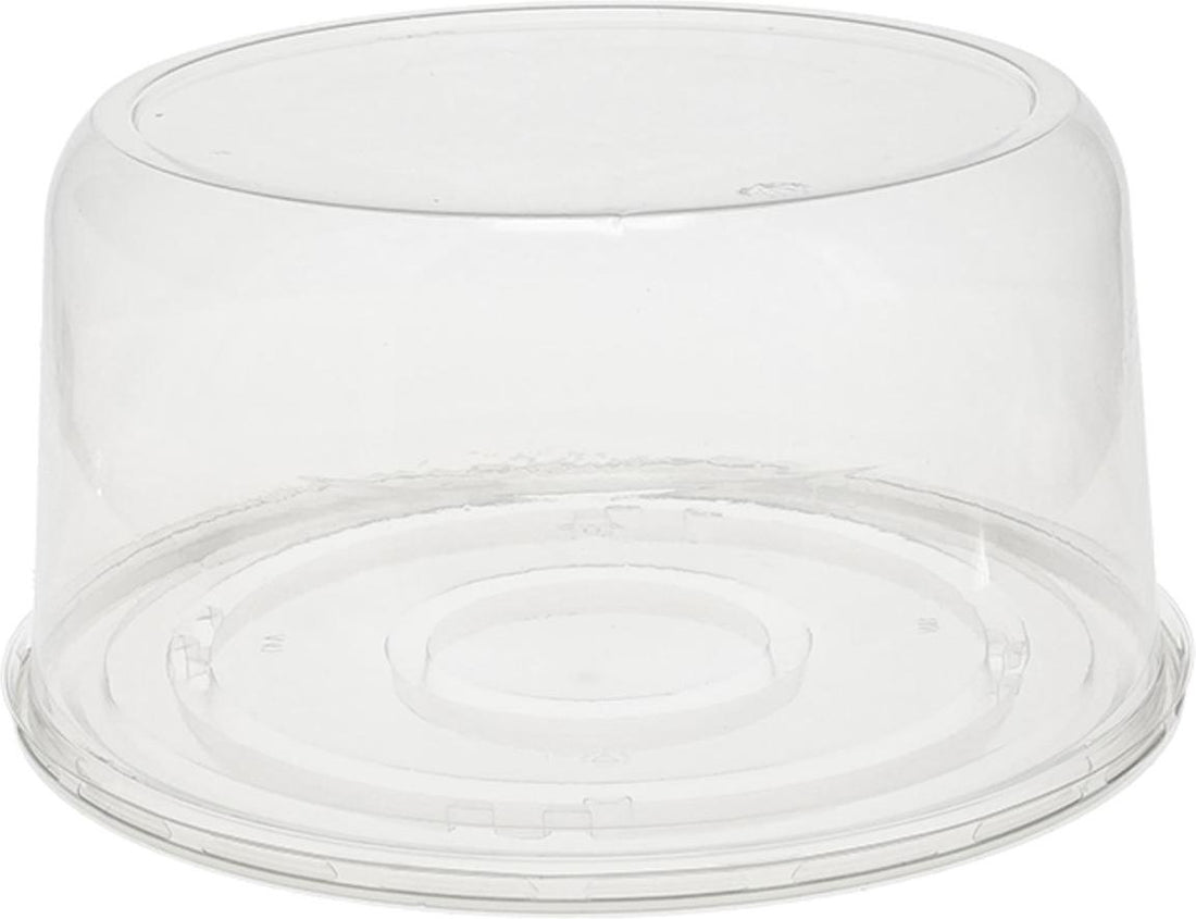 Pactiv Evergreen - 9.75" x 5" Tall Smooth Wall Dome Lid and Base for 8" Cake, 100/Cs - 10B50PDC