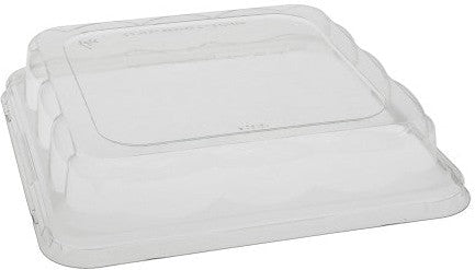 Pactiv Evergreen - After Bake Clear Lid for 8” Clear Square CPET Base, 330/Cs - 13190R
