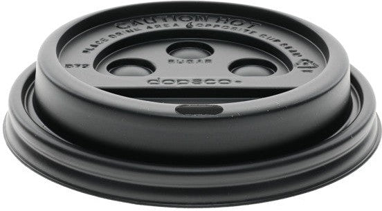 Pactiv Evergreen - Black Dome Lid fits 350 / 425 / 511 Paper Hot Cups, 1000/cs - LH350 (Special Order Item)