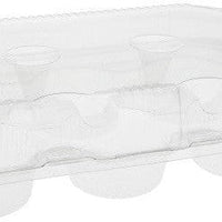 Pactiv Evergreen - Clear, PET 6 Muffin Container with Bar Locks, 220/cs - TV0117NP (Special Order Item)