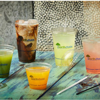 Pactiv Evergreen - Clear, Recycled Plastic Flat Lid with Straw Slot for "A" Size Cold Drink Cups, 1020/cs - YLP20C (Special Order Item)