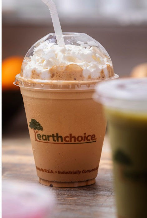 Pactiv Evergreen - Clear, Recycled Plastic Flat Lid with Straw Slot for "A" Size Cold Drink Cups, 900/cs - YPDL20C (Special Order Item)