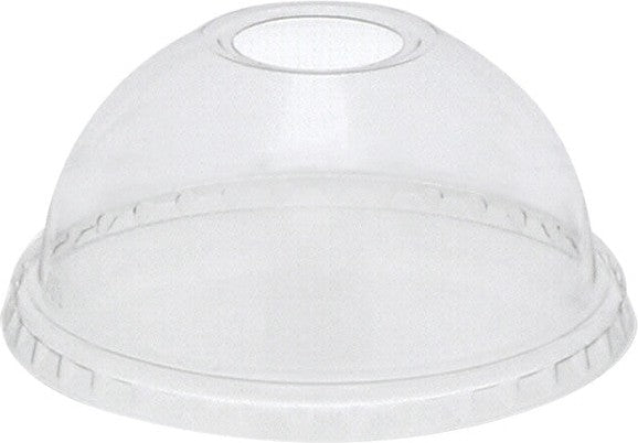 Pactiv Evergreen - Clear, Recycled Plastic Flat Lid with Straw Slot for "A" Size Cold Drink Cups, 900/cs - YPDL20C (Special Order Item)