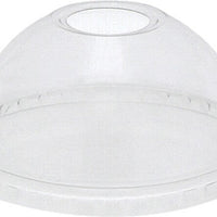 Pactiv Evergreen - Clear, Recycled Plastic Flat Lid with Straw Slot for "A" Size Cold Drink Cups, 900/cs - YPDL20C (Special Order Item)