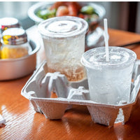 Pactiv Evergreen - Clear Recycled Plastic Flat Lid with Straw Slot for "B" Size Cold Drink Cups, 1020/cs - YLP24C (Special Order Item)