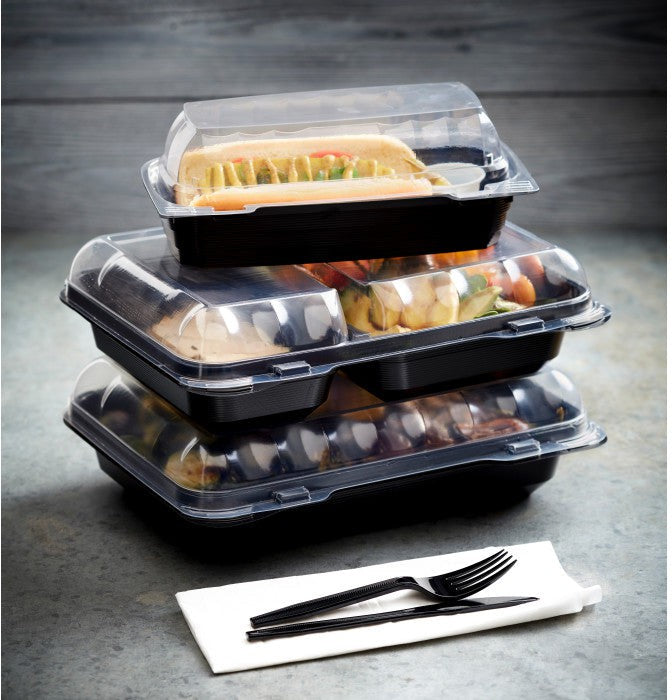 Pactiv Evergreen - ClearView SmartLock OPS Snackbox 10.75" x 8" x 3.25" 2 Compartment, 100/Cs - YEH891120000 (Special Order Item)