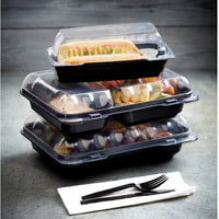 Pactiv Evergreen - ClearView SmartLock OPS Snackbox 10.75" x 8" x 3.25" 2 Compartment, 100/Cs - YEH891120000 (Special Order Item)