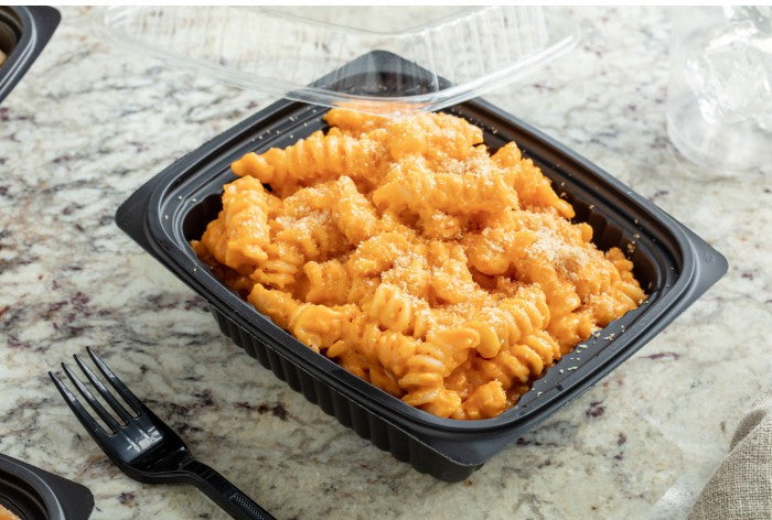 Pactiv Evergreen - Clearview Micromax 24 Oz Black Microwavable Deli Container Base , Pack of 250- YCN850240000