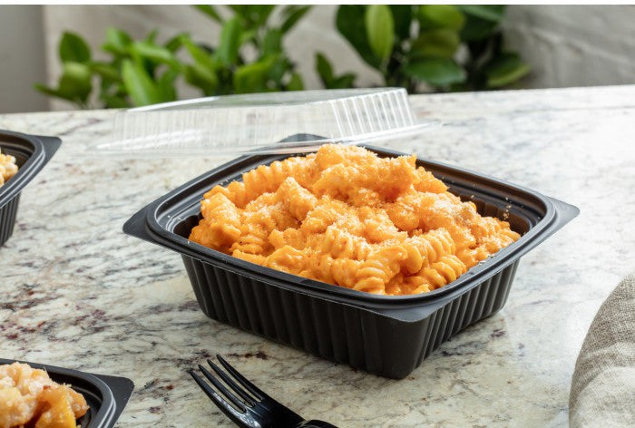 Pactiv Evergreen - Clearview Micromax 24 Oz Black Microwavable Deli Container Base , Pack of 250- YCN850240000