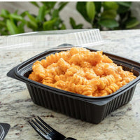 Pactiv Evergreen - Clearview Micromax 24 Oz Black Microwavable Deli Container Base , Pack of 250- YCN850240000