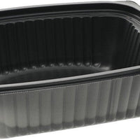Pactiv Evergreen - Clearview Micromax 24 Oz Black Microwavable Deli Container Base , Pack of 250- YCN850240000