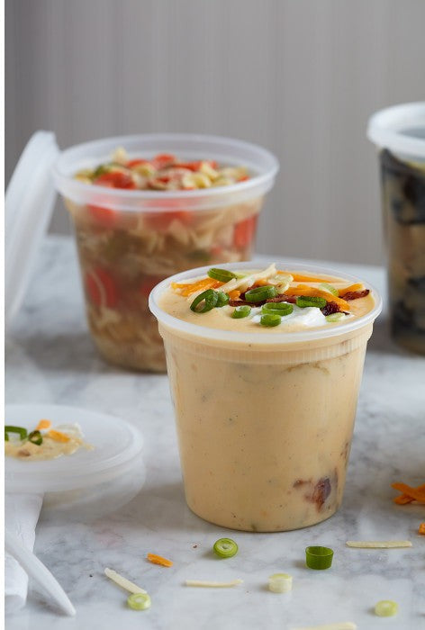 Pactiv Evergreen - DELItainer 24 oz. Clear, PP Container and PE Lid, 240/cs - YL2524