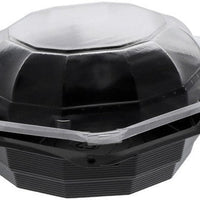 Pactiv Evergreen - Dual Color 6" Hinged Lid Hexagon Container, 120/Cs - EH8-9160