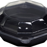 Pactiv Evergreen - Dual Color 6" Hinged Lid Hexagon Container, 120/Cs - EH8-9160