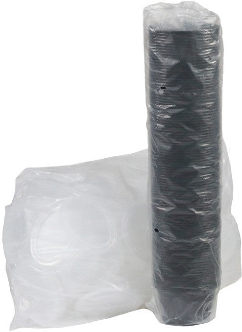 Pactiv Evergreen - Ellipso® 4 oz. Black Microwavable Portion Cup and Lid Combo, 500 Per Case - E504B