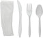 Pactiv Evergreen - Fieldware Medium Weight Wrapped White Plastic Cutlery Set (Fork, Spoon, Knife, Napkin), 250 Count - FKFSKWNCH