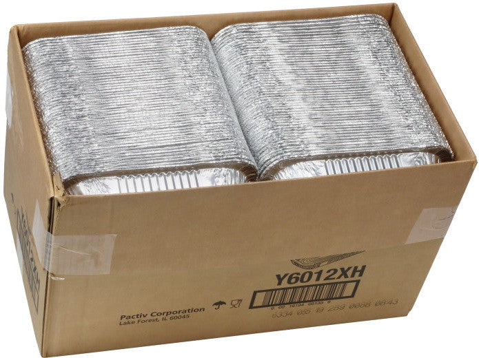 Pactiv Evergreen - Half- Size Shallow Aluminum Steam Table Pan, 100/Cs - Y6012XH (Special Order Item)