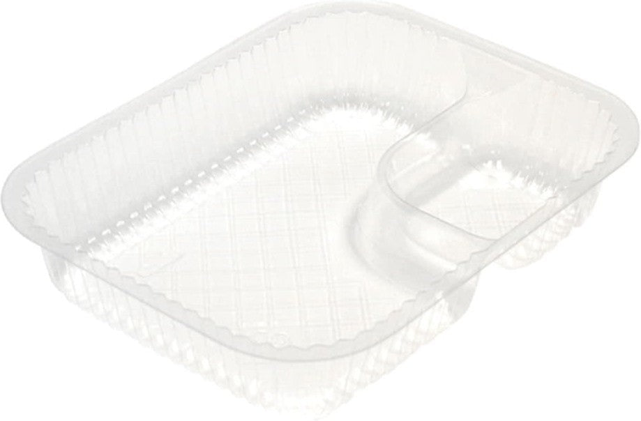 Pactiv Evergreen - Large Clear Nacho Tray 3.5Oz/15.5 Oz, 2 Compartment, 500/Cs - YCI880680000